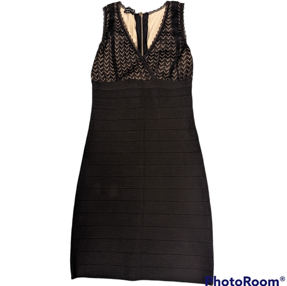 bebe Dresses & Skirts - BEBE lace/bandage bodycon dress S